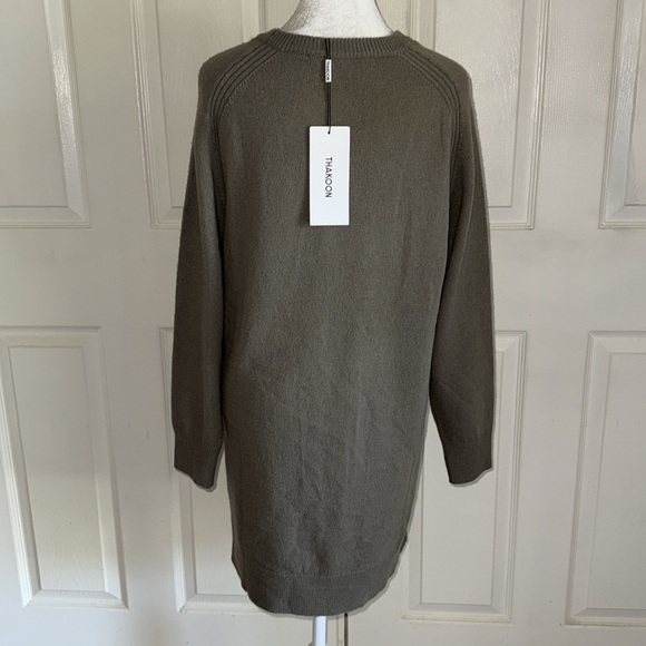 NWT Thakoon Long Sleeve Wool Sweater In Faded Army Green - Picture 5 of 9